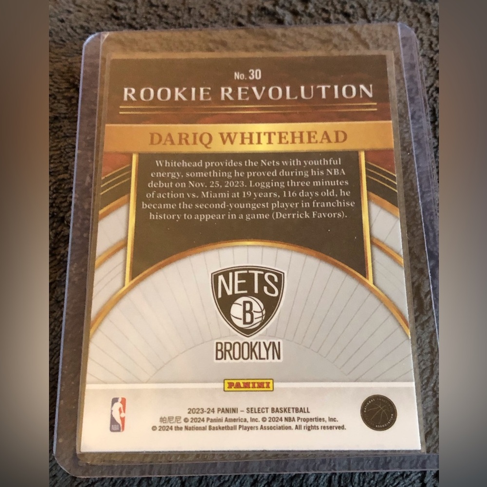 Dariq Whitehead 2024 Panini Prizm Select Rookie Revolution RC - Picture 2 of 2